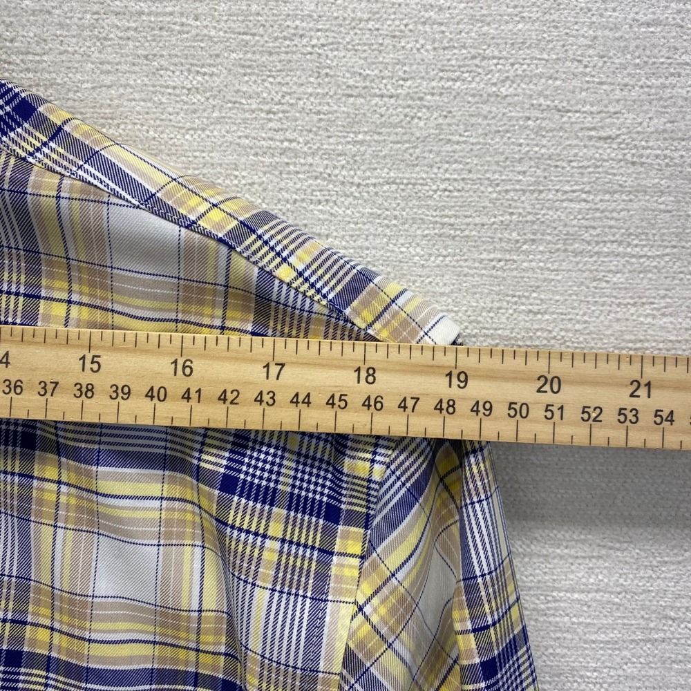 Cabelas Wrinkle-Free Plaid Button Down Shirt Mens M Cotton Long Sleeve VTG - Picture 3 of 9